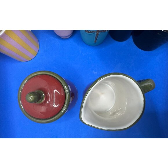 Park Designs Rise N Shine Ceramic Rooster Creamer & Sugar Bowl Set - AS IS - Picture 6 of 7